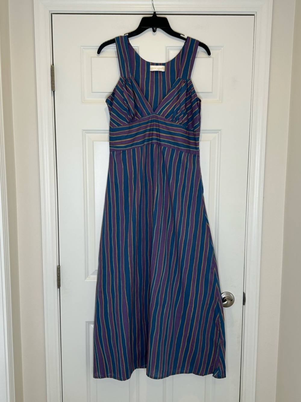 Natalie Martin Striped Sleeveless Maxi Dress Jackie Striped Size S